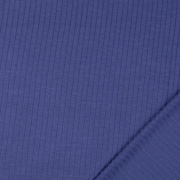 Rippenjersey - uni, marine